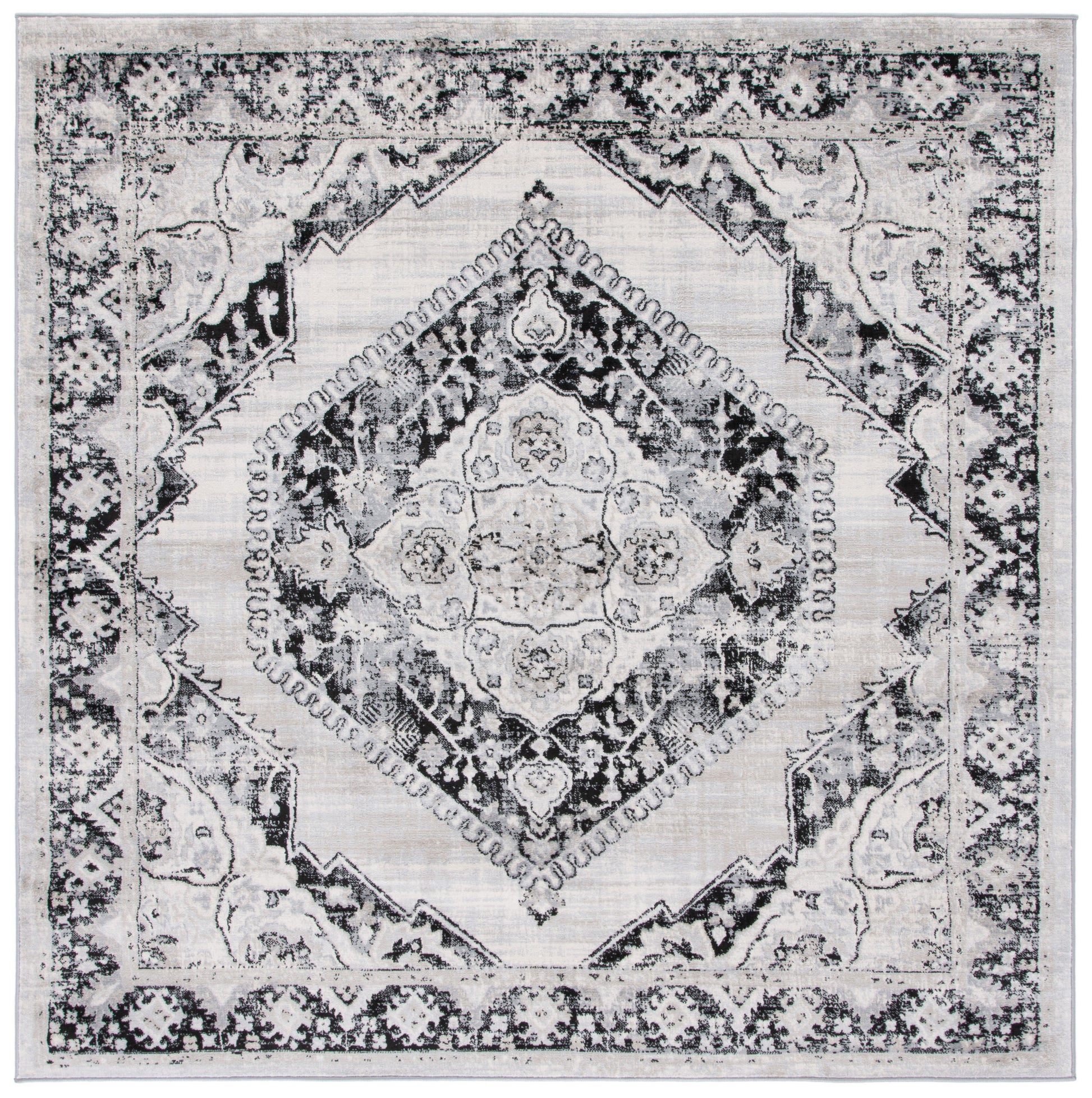 Safavieh Brentwood Bnt871Z Black/Ivory Area Rug