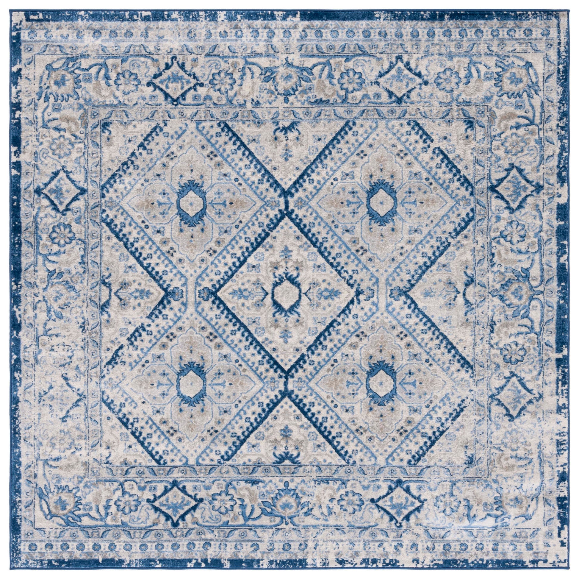 Safavieh Brentwood Bnt876M Blue/Ivory Area Rug