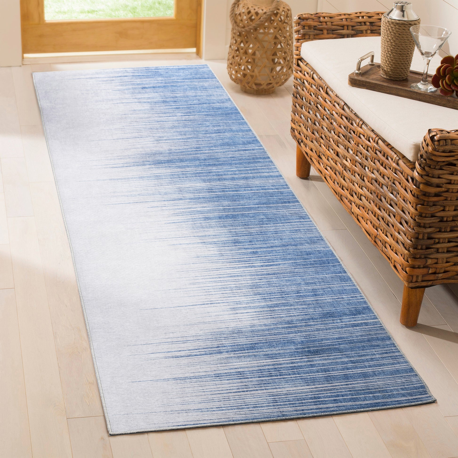 Kaleen Boho Patio Boh12-17 Blue Area Rug