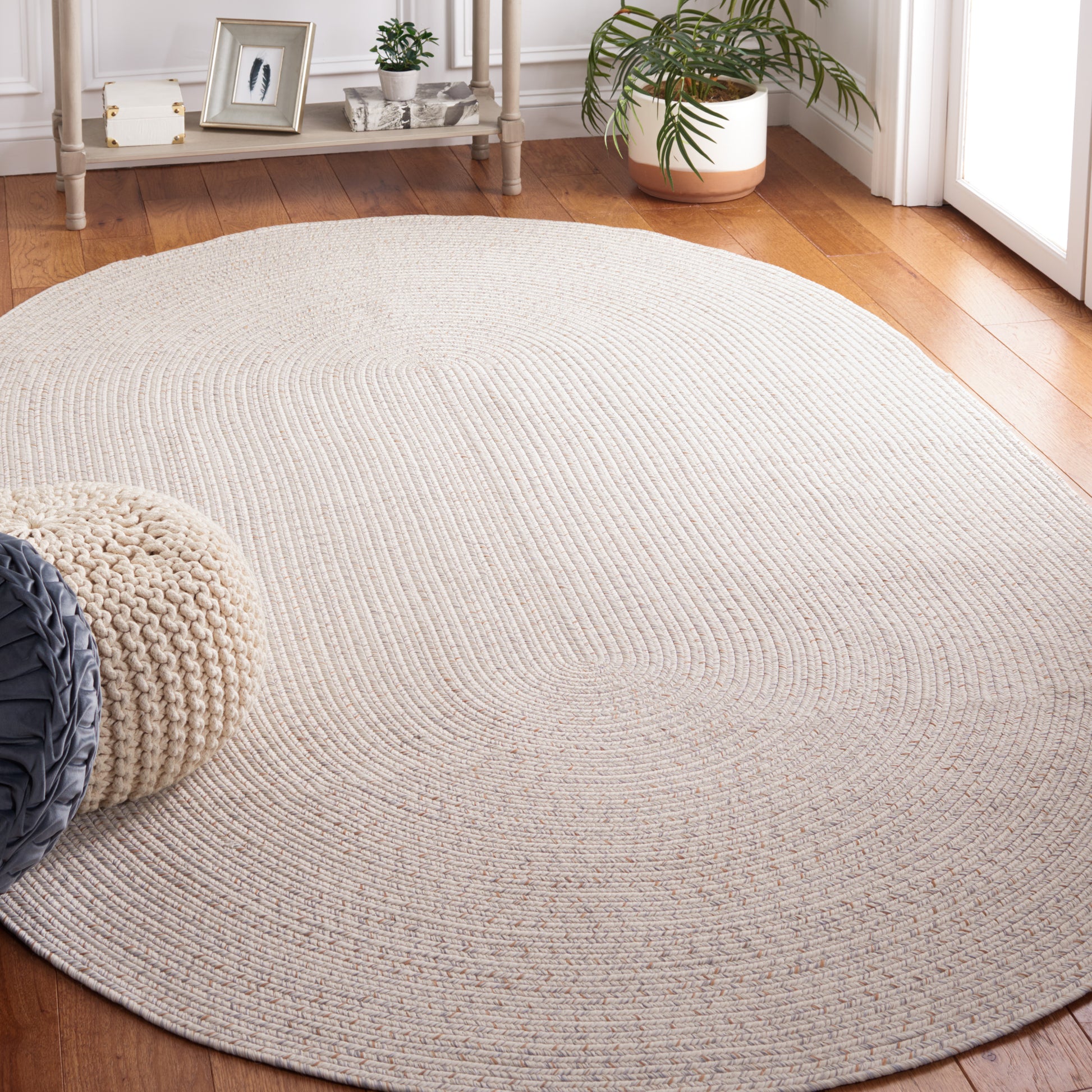 Safavieh Braided Bra201A Ivory/Light Grey Area Rug