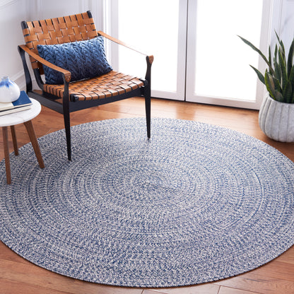 Safavieh Braided Bra201N Dark Blue/Ivory Area Rug