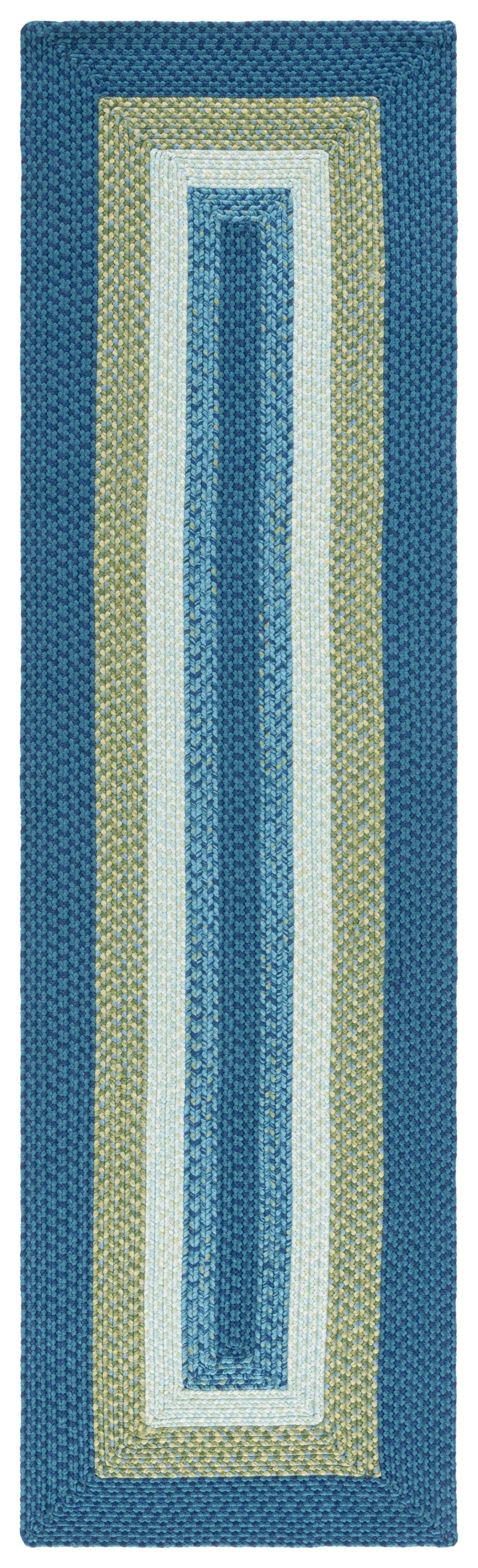 Safavieh Braided Bra230J Aqua/Green Area Rug