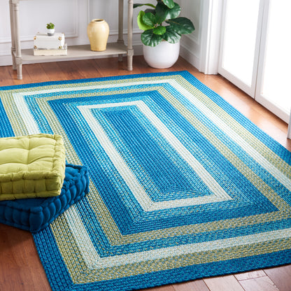 Safavieh Braided Bra230J Aqua/Green Area Rug