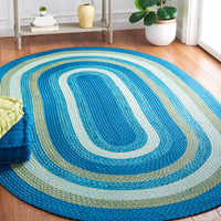 Safavieh Braided Bra230J Aqua/Green Area Rug