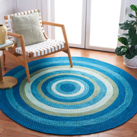 Safavieh Braided Bra230J Aqua/Green Area Rug