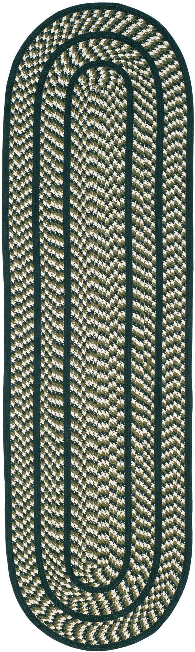 Safavieh Braided Brd401B Ivory/Dark Green Rug.