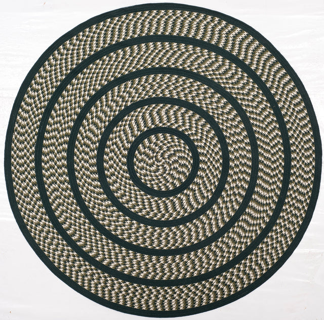 Safavieh Braided Brd401B Ivory/Dark Green Rug.