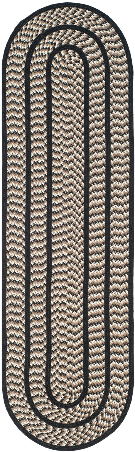 Safavieh Braided Brd401C Ivory/Black Rug.