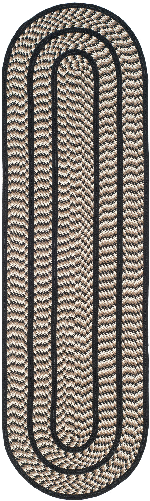 Safavieh Braided Brd401C Ivory/Black Rug.