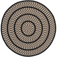 Safavieh Braided Brd401C Ivory/Black Rug.