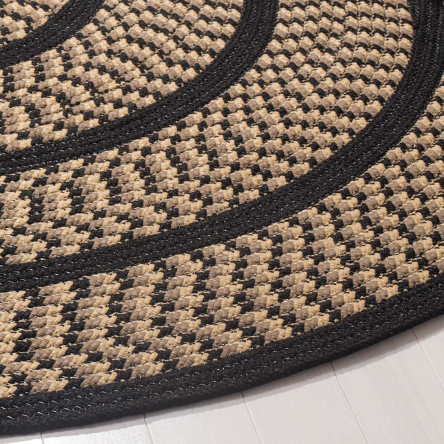 Safavieh Braided Brd401G Beige/Black Rug.