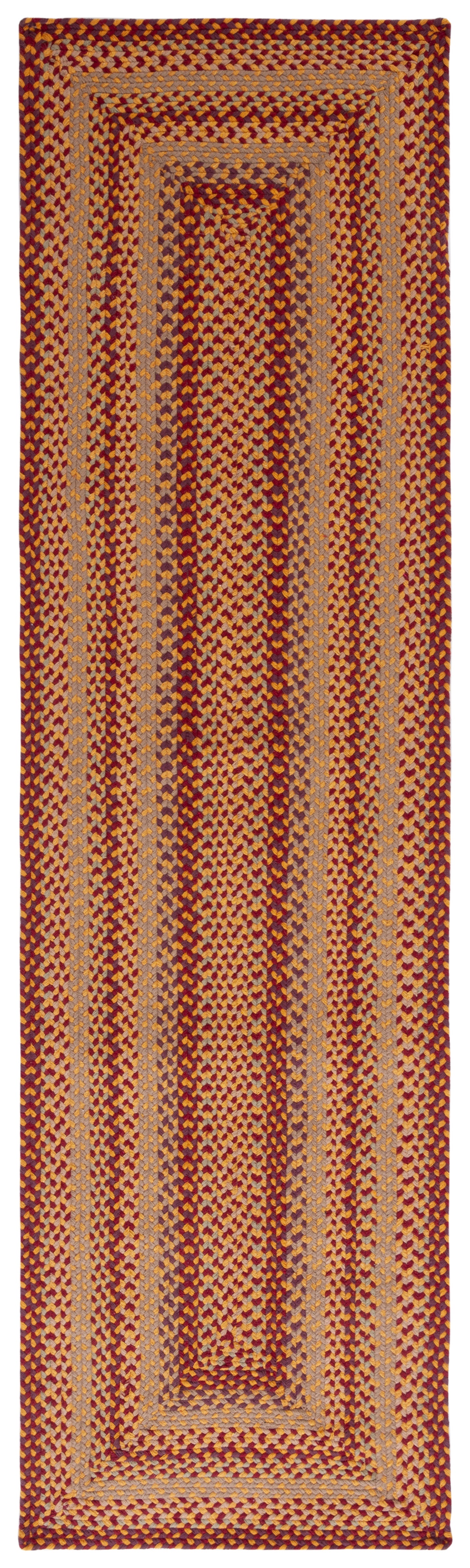 Safavieh Braided Brd651C Yellow/Red Area Rug