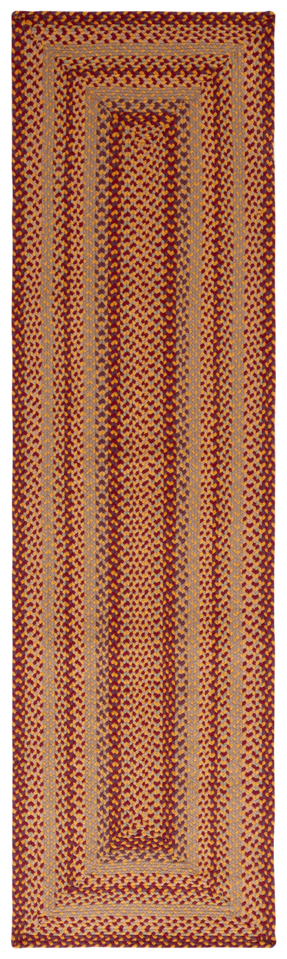 Safavieh Braided Brd651C Yellow/Red Area Rug