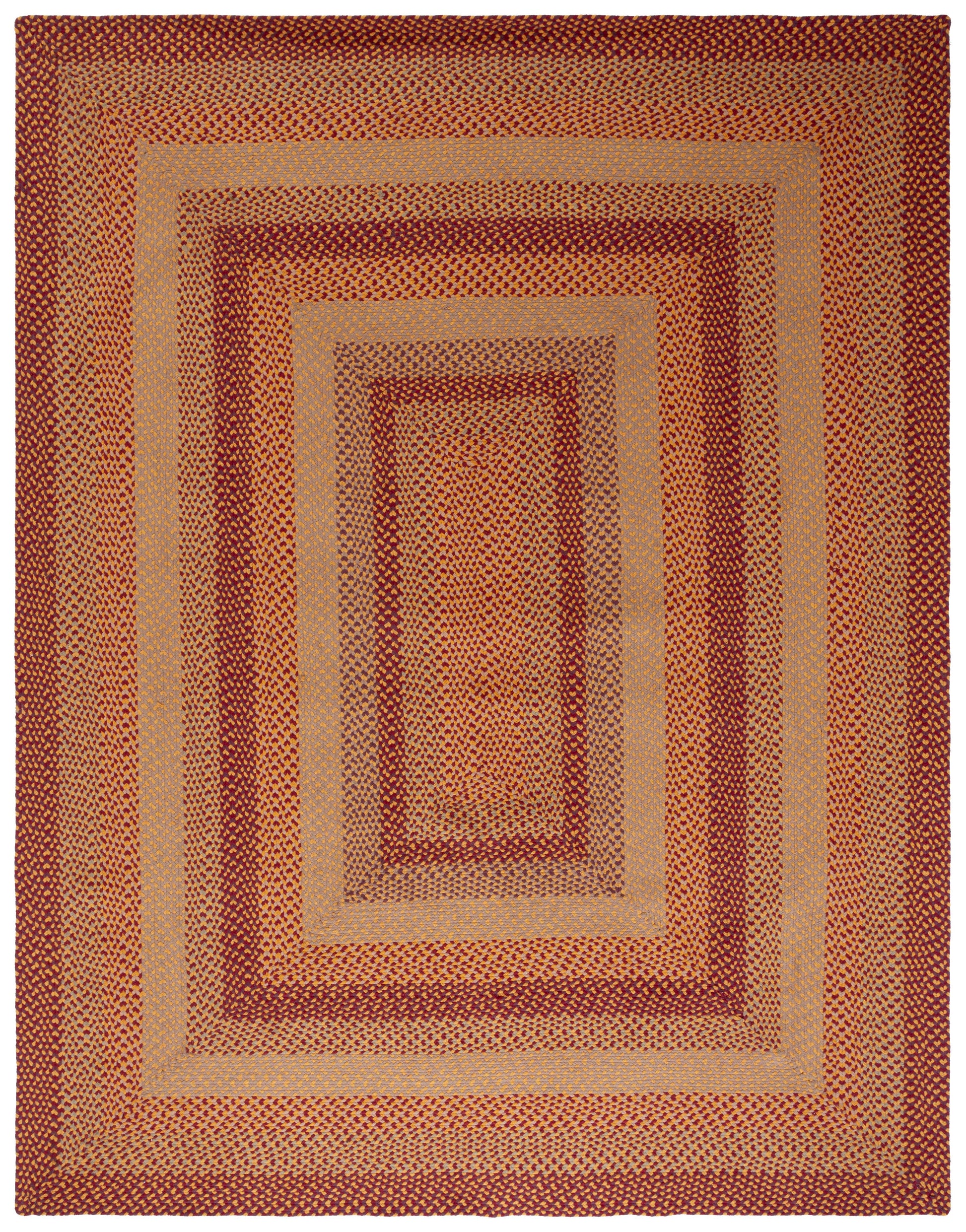 Safavieh Braided Brd651C Yellow/Red Area Rug