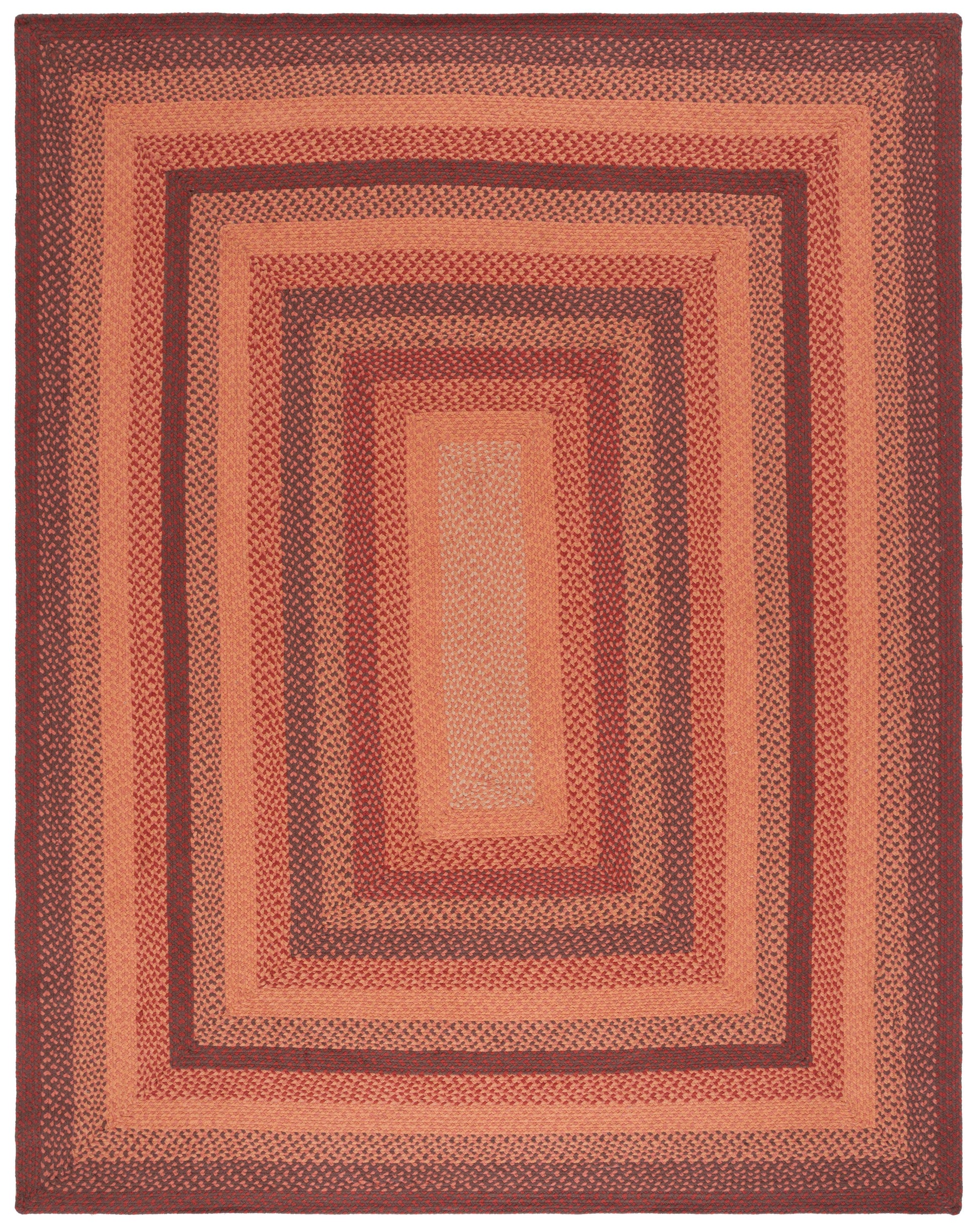 Safavieh Braided Brd651P Orange/Rust Area Rug