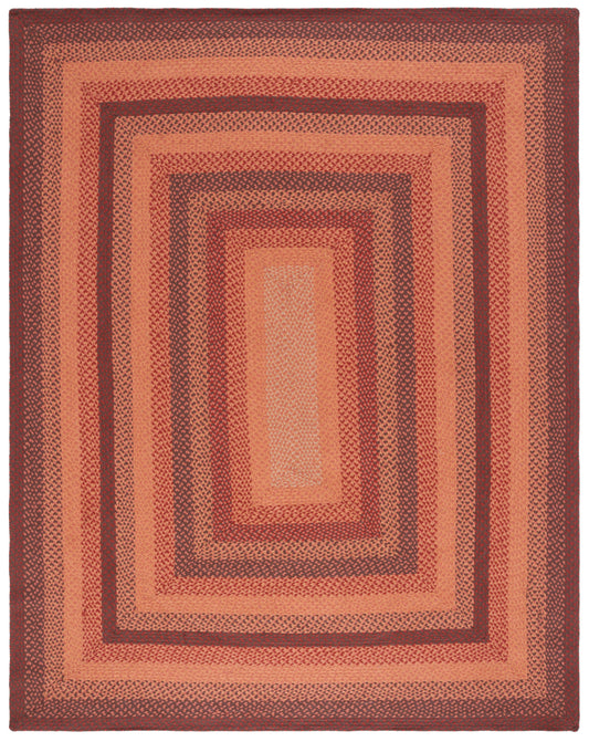 Safavieh Braided Brd651P Orange/Rust Area Rug