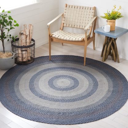 Safavieh Braided Brd652B Grey/Blue Area Rug