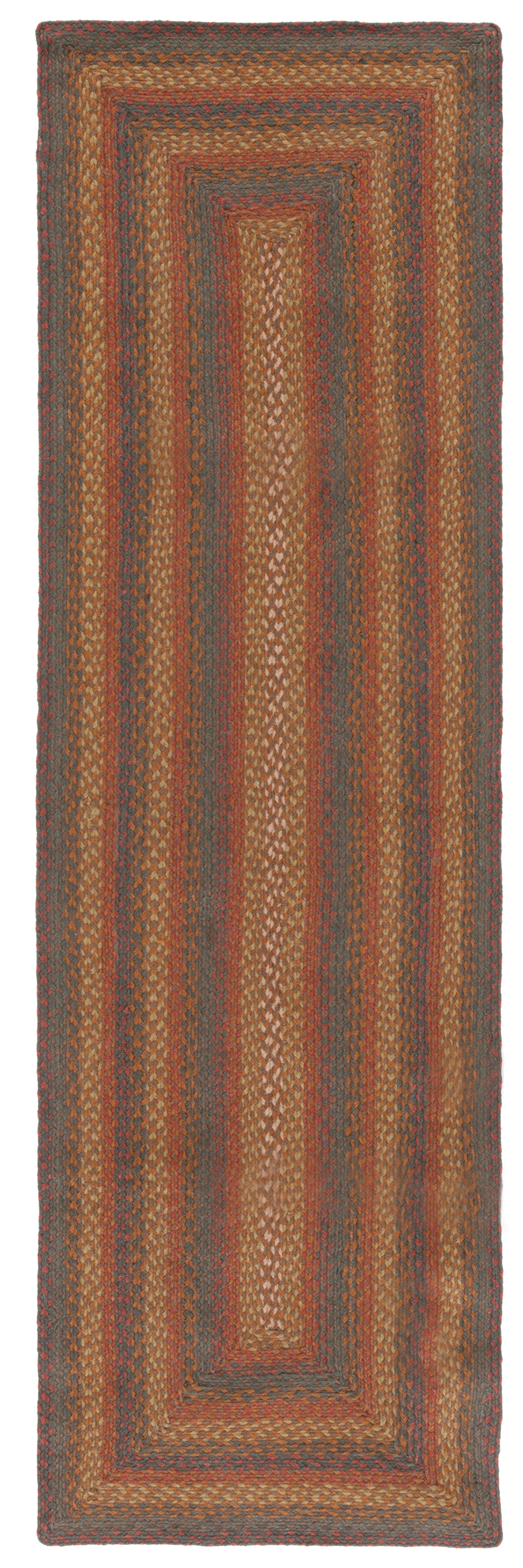 Safavieh Braided Brd652P Green/Rust Area Rug