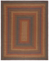 Safavieh Braided Brd652P Green/Rust Area Rug