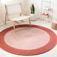 Safavieh Braided Brd904Q Red/Ivory Area Rug