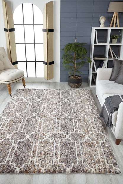 KAS Bungalow 2302 Mosaic Mocha Area Rug