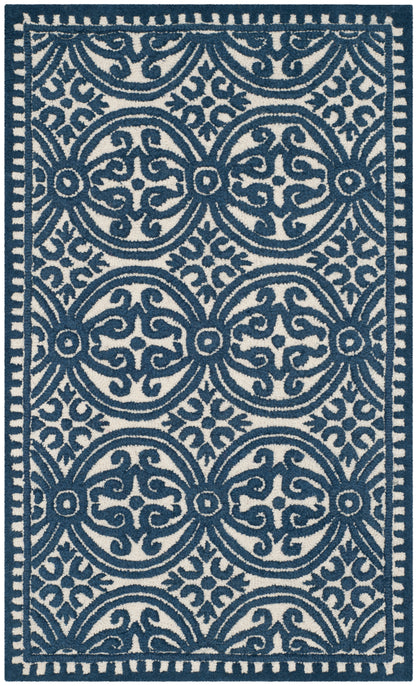 Safavieh Cambridge Cam232B Ivory/Navy Area Rug