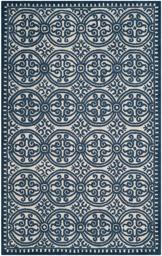 Safavieh Cambridge Cam232B Ivory/Navy Area Rug