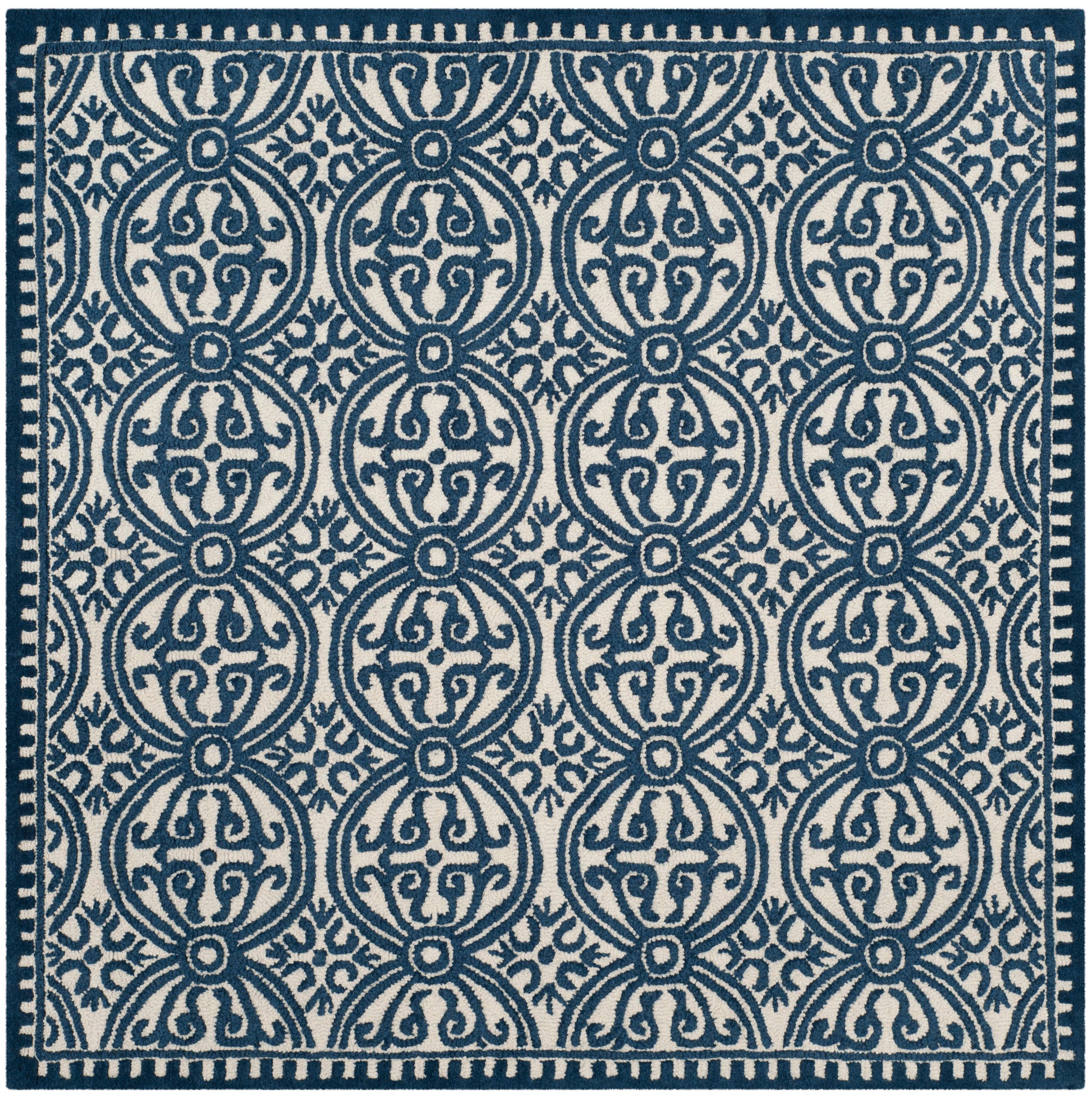 Safavieh Cambridge Cam232B Ivory/Navy Area Rug