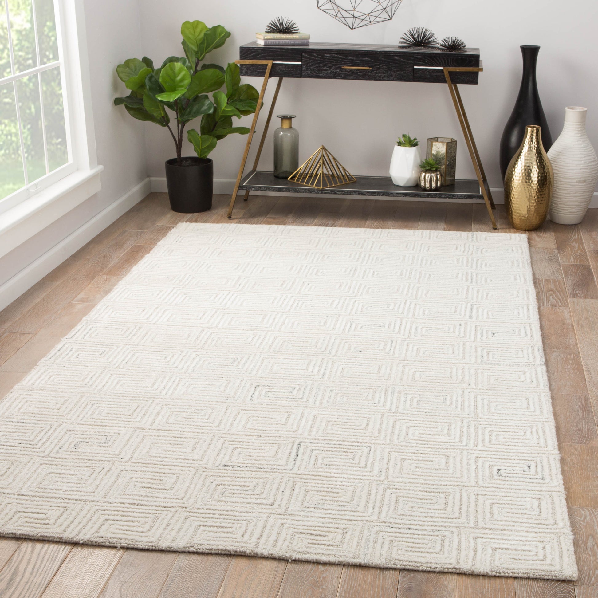 Jaipur Capital Harkness Cap03 White Area Rug