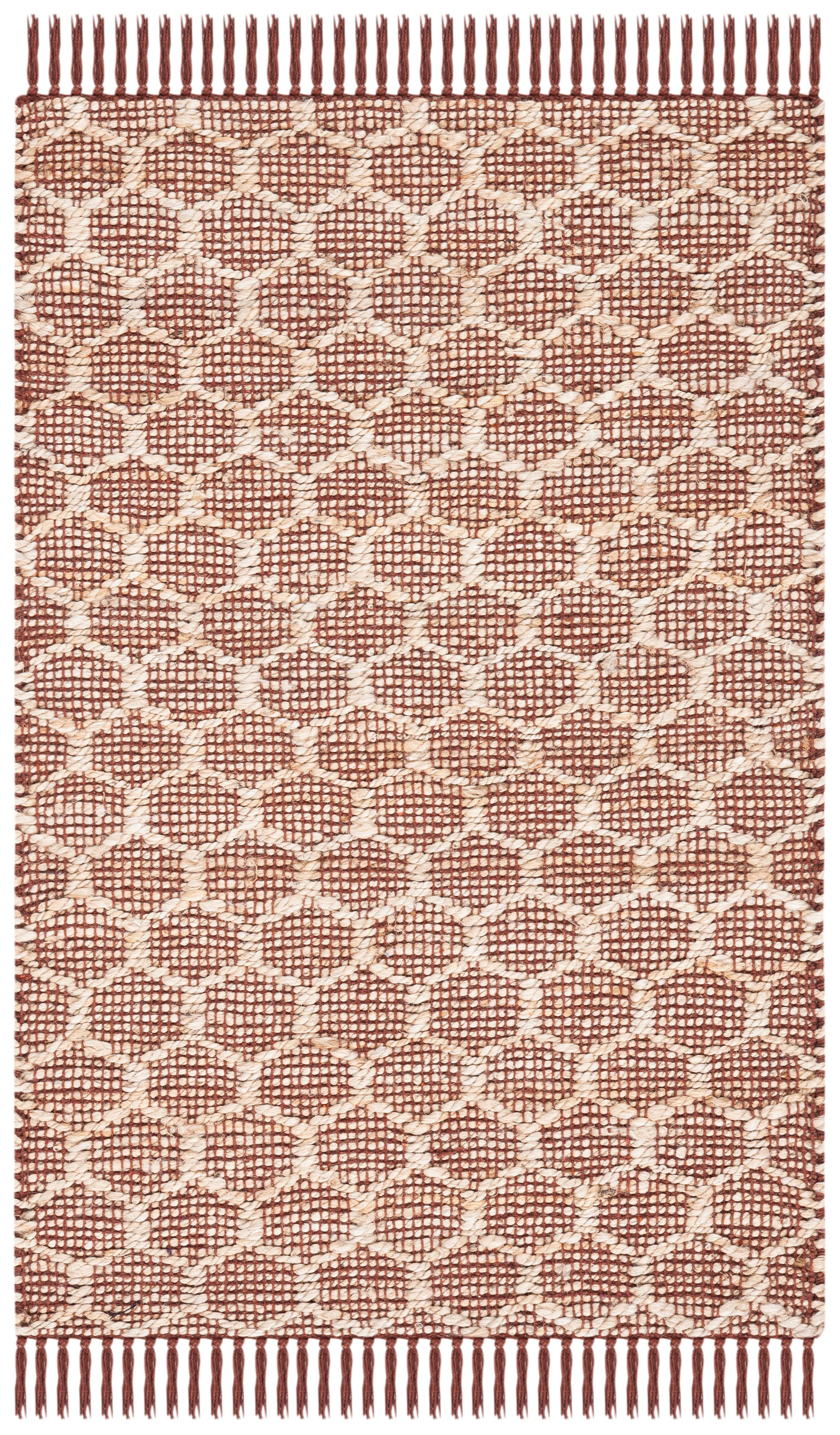 Safavieh Cape Cod Cap841P Rust/Natural Area Rug