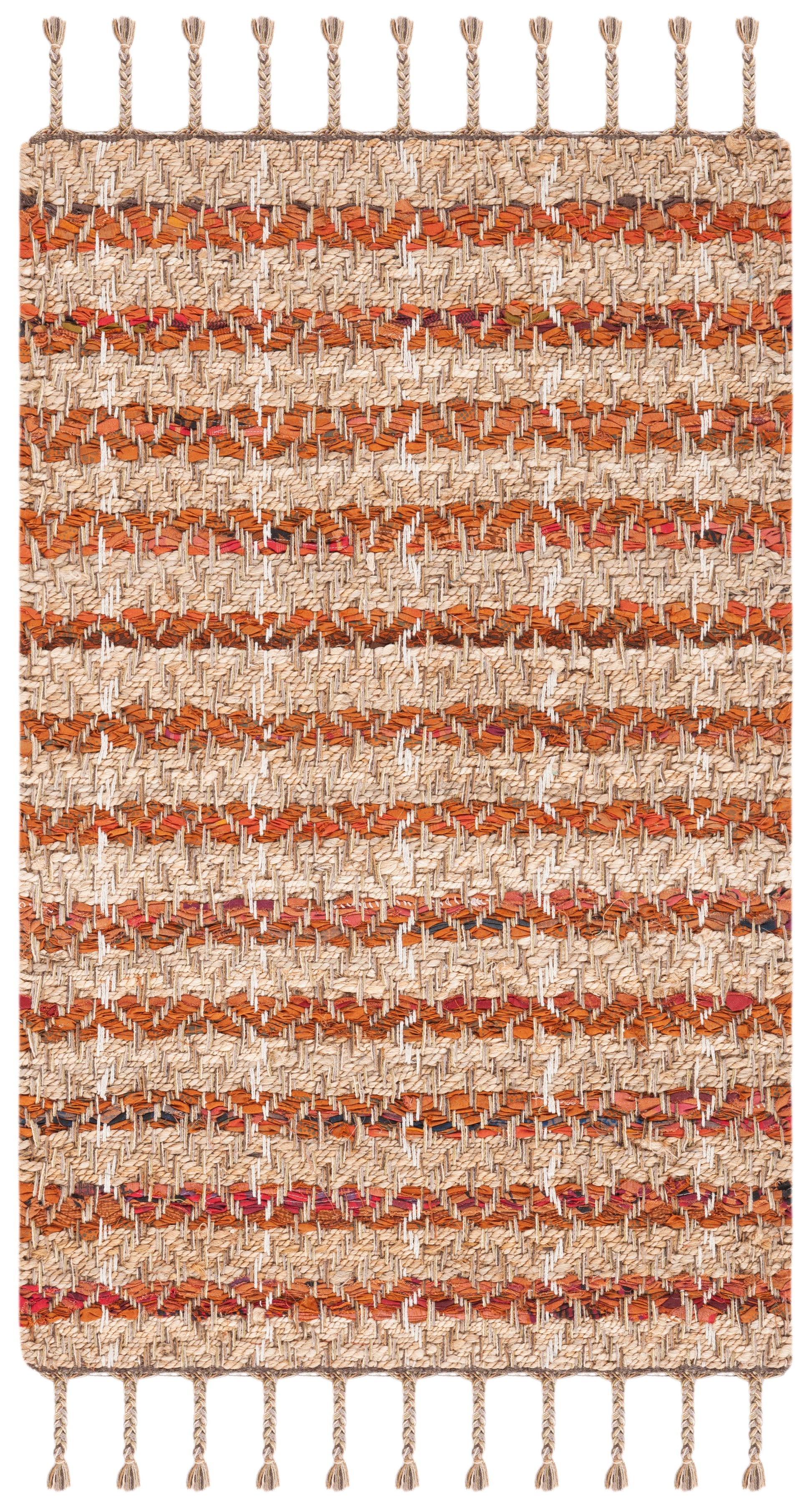 Safavieh Cape Cod Cap844P Orange/Natural Area Rug