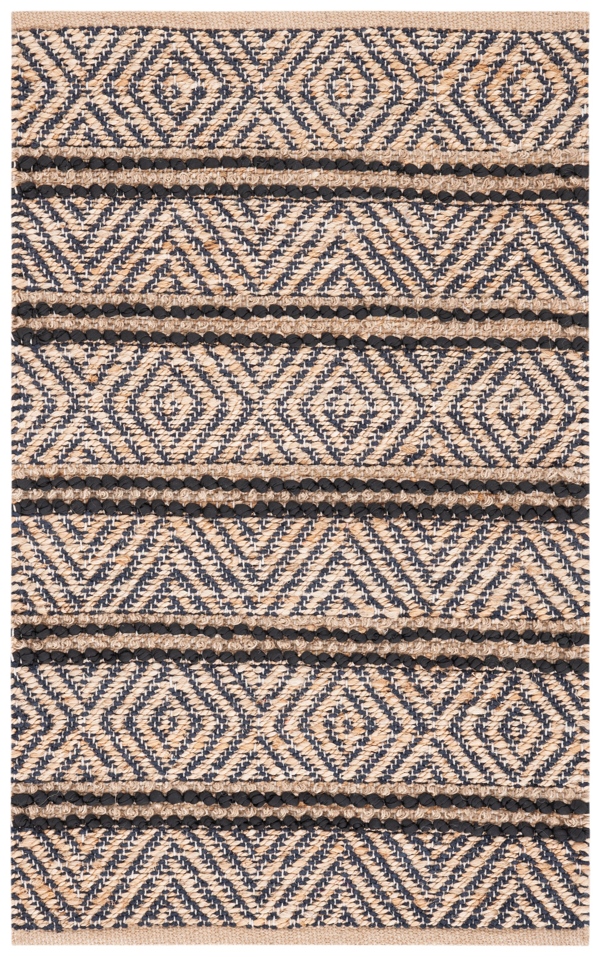 Safavieh Cape Cod Cap845Z Black/Natural Area Rug