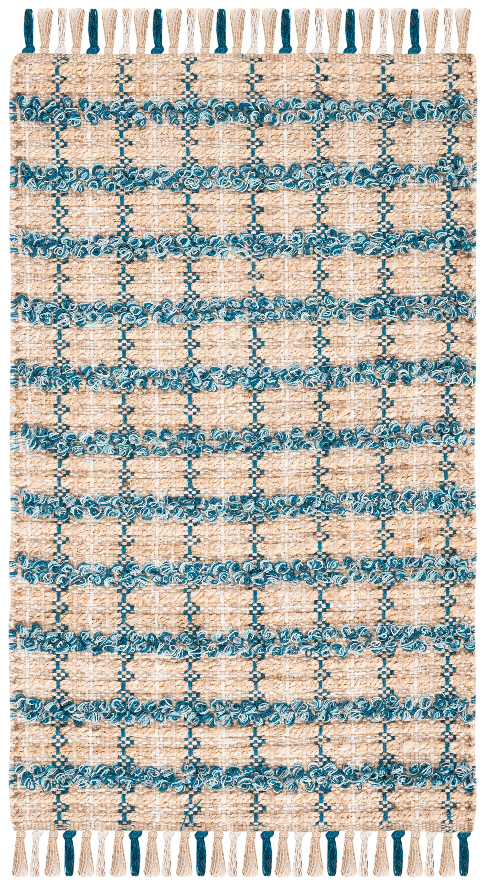 Safavieh Cape Cod Cap871K Turquoise/Natural Area Rug