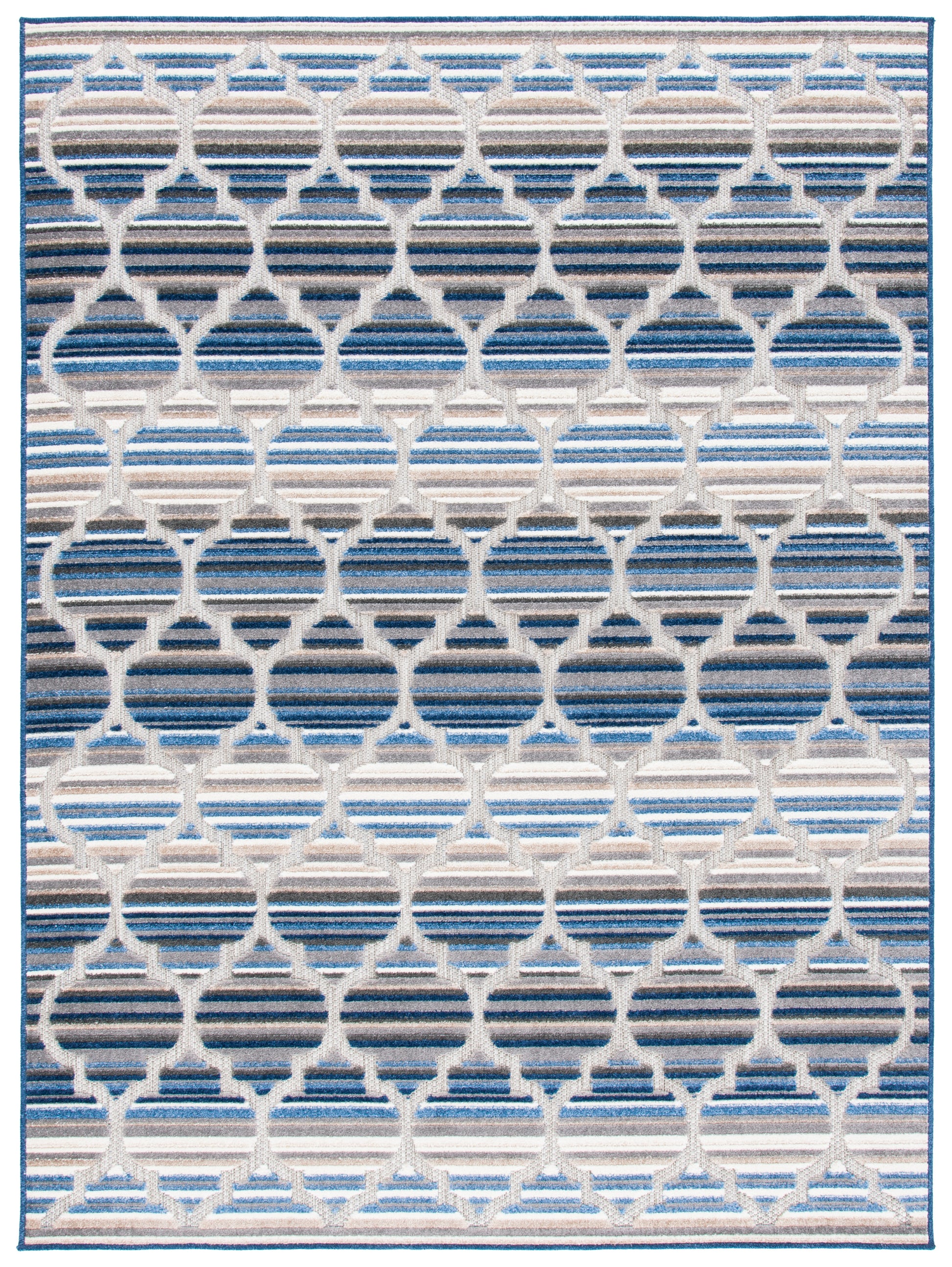 Safavieh Cabana Cbn333M Blue/Grey Area Rug