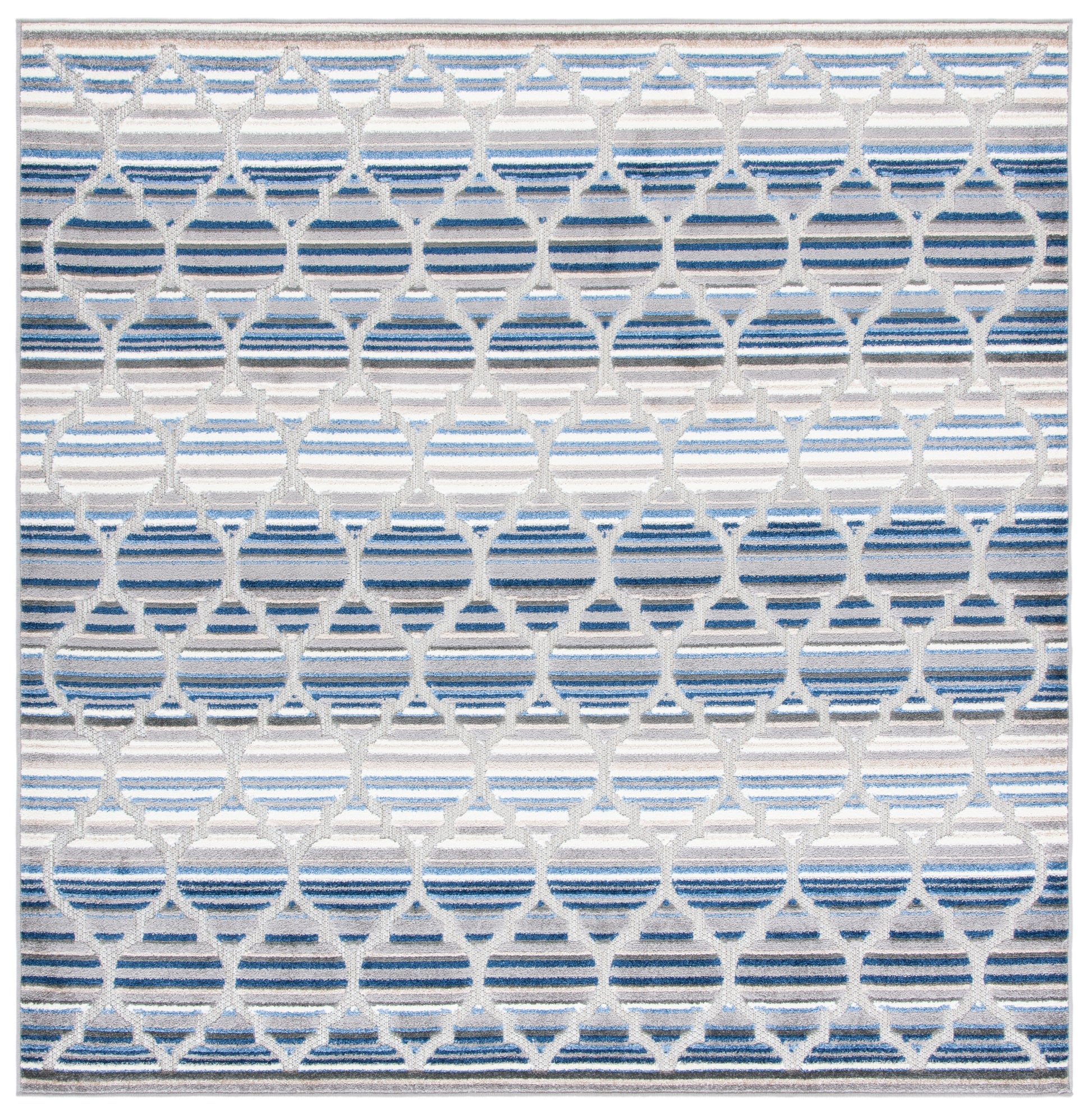 Safavieh Cabana Cbn333M Blue/Grey Area Rug