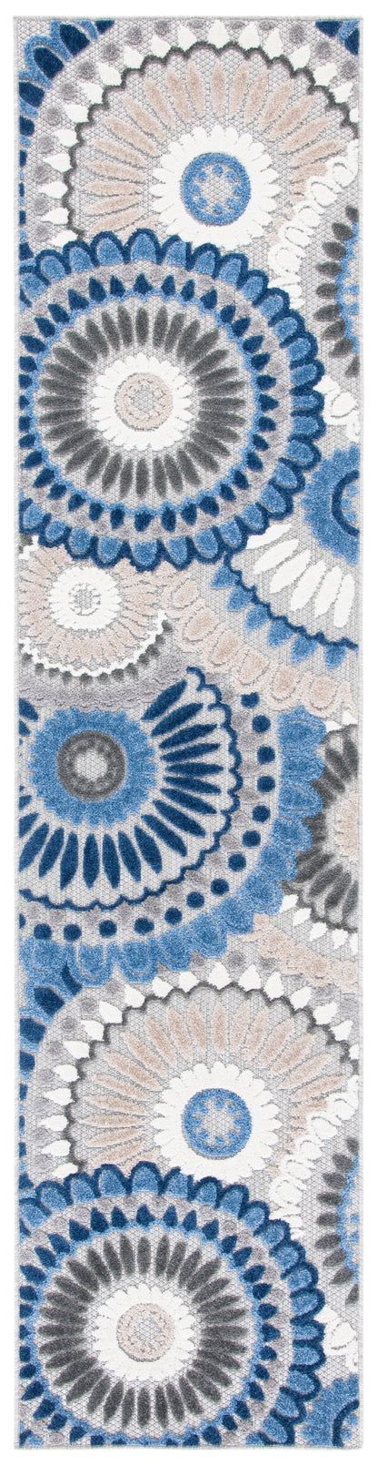 Safavieh Cabana Cbn382G Grey/Blue Area Rug