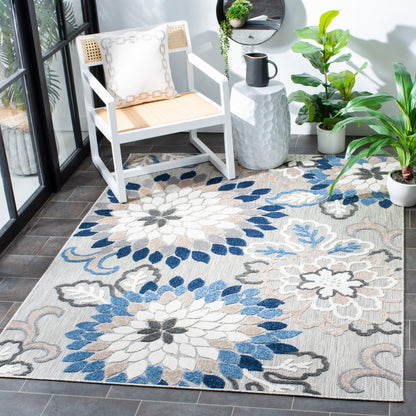 Safavieh Cabana Cbn391F Grey/Blue Area Rug