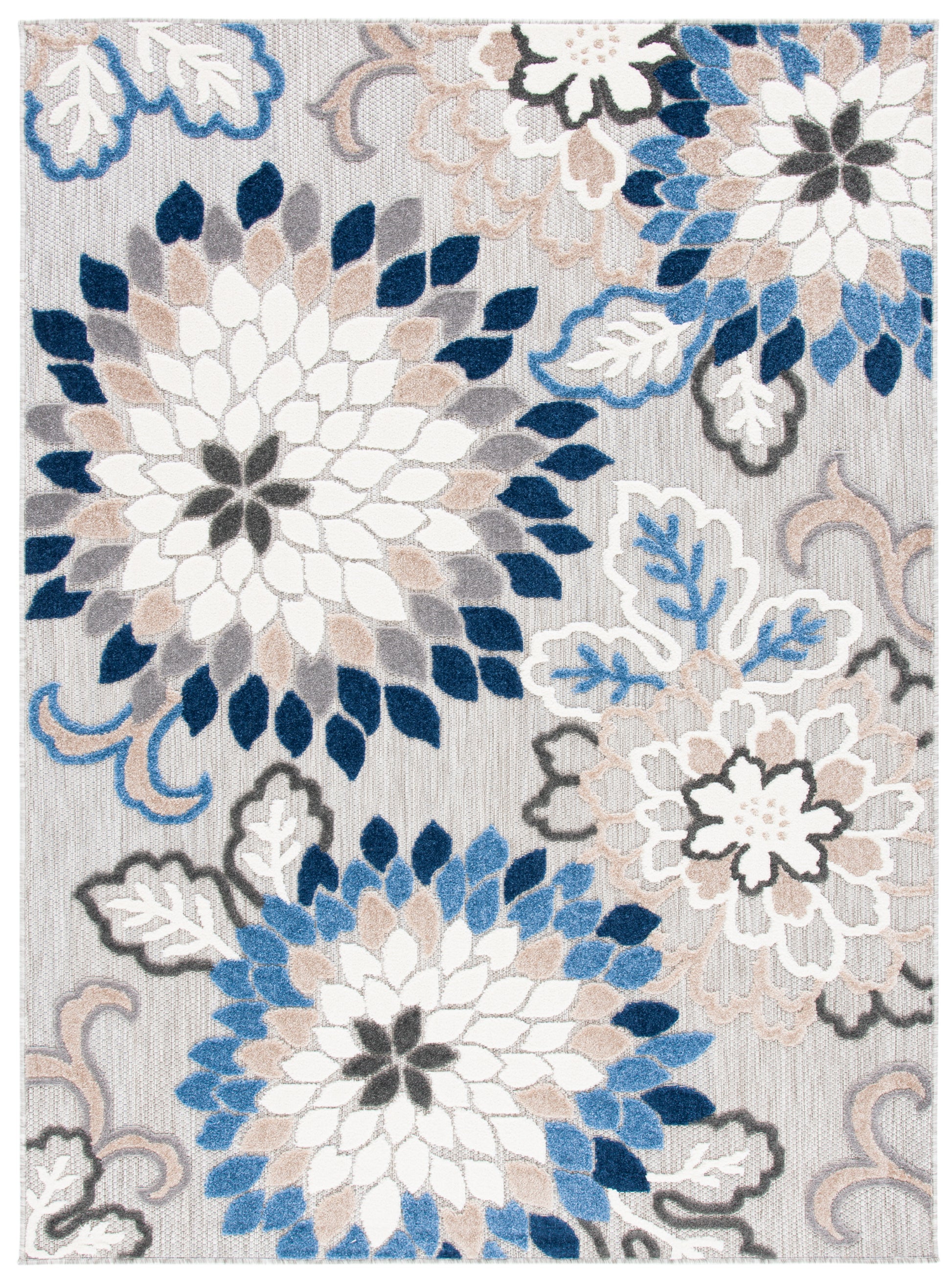 Safavieh Cabana Cbn391F Grey/Blue Area Rug