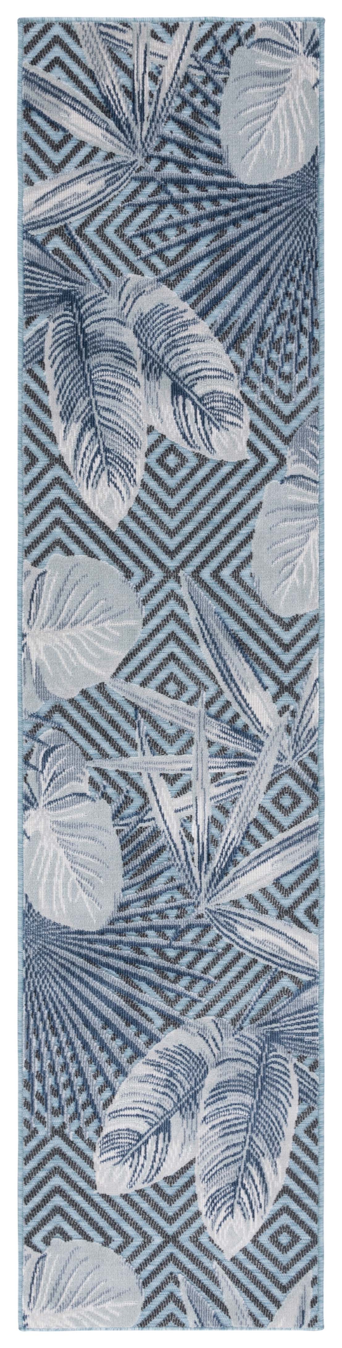 Safavieh Cabana Cbn447K Aqua/Navy Area Rug