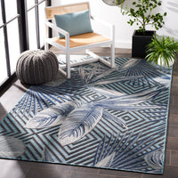 Safavieh Cabana Cbn447K Aqua/Navy Area Rug