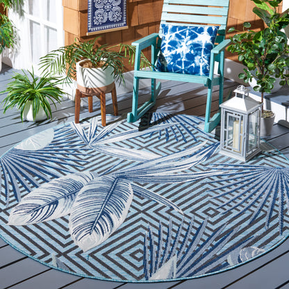 Safavieh Cabana Cbn447K Aqua/Navy Area Rug