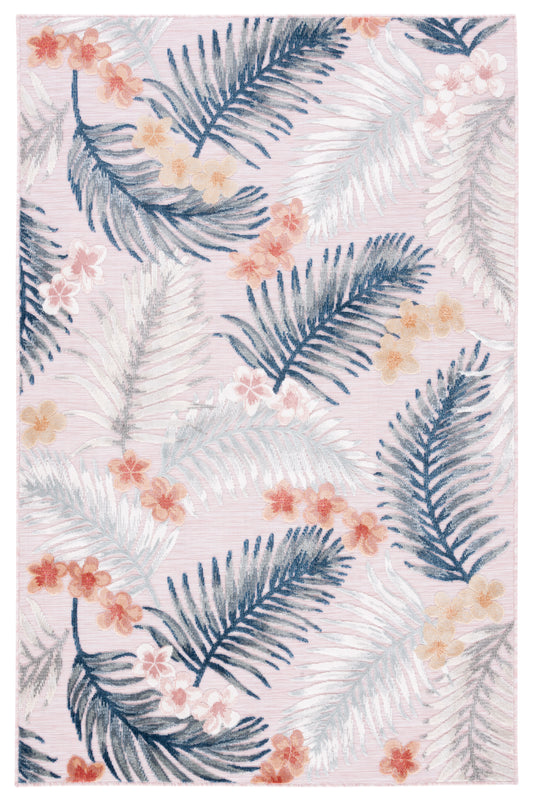 Safavieh Cabana Cbn451U Pink/Grey Area Rug