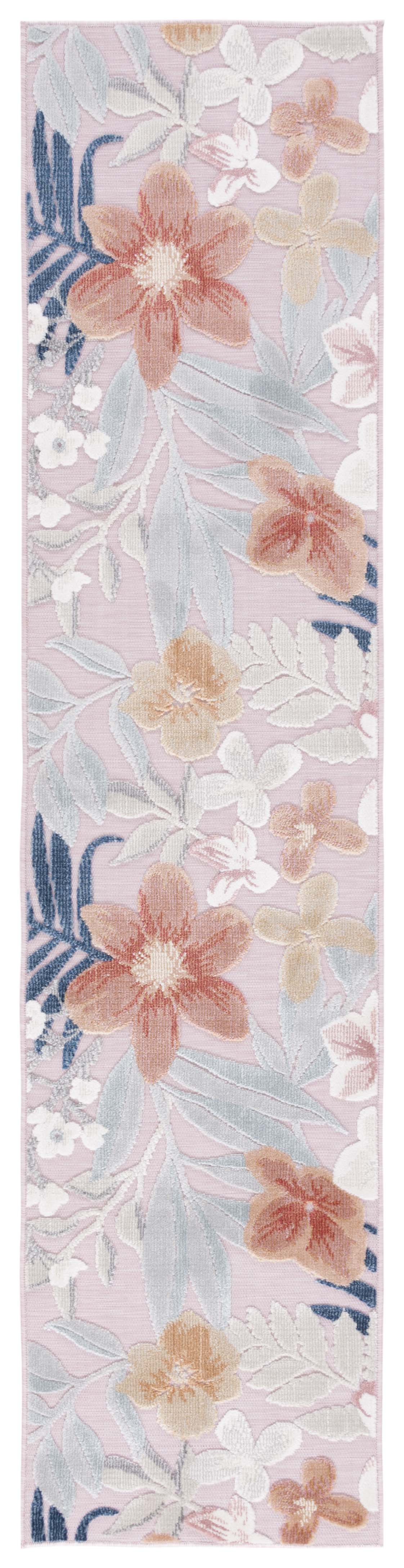 Safavieh Cabana Cbn454F Pink/Grey Area Rug