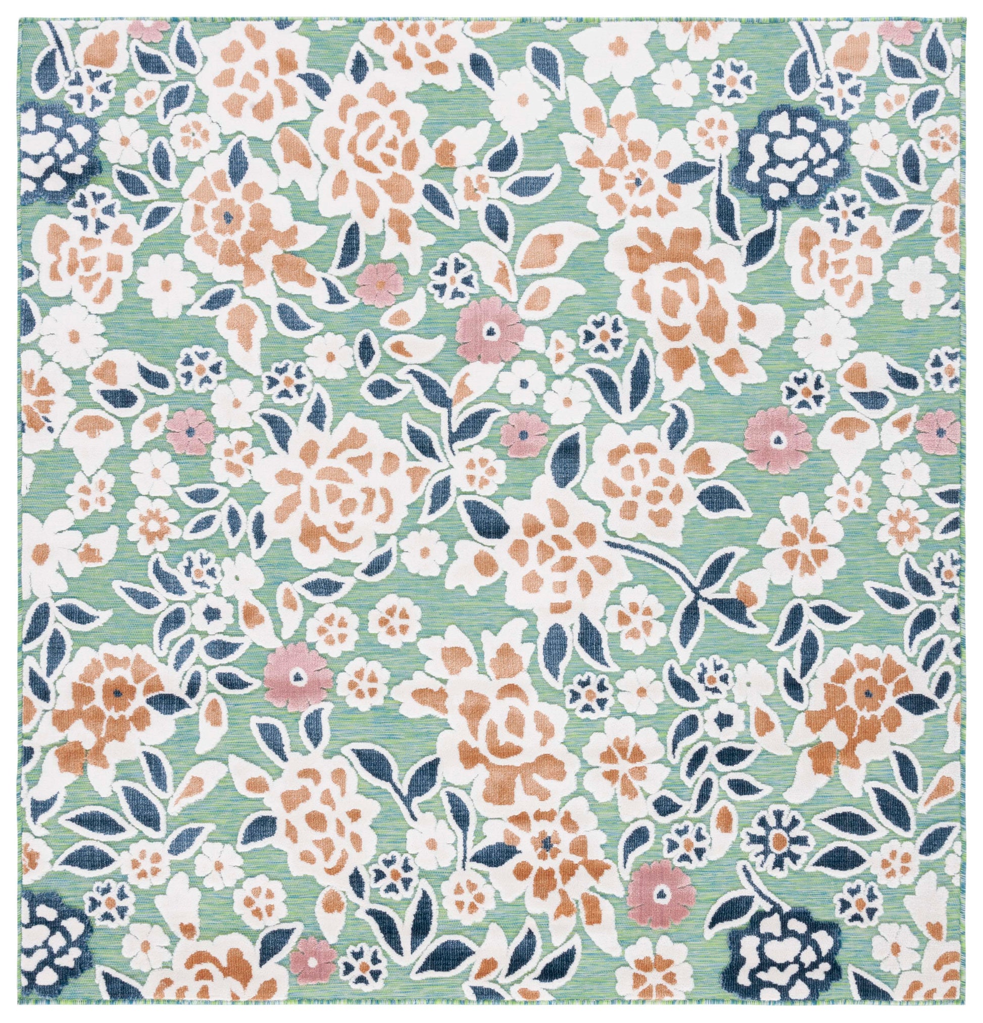 Safavieh Cabana Cbn485N Green/Navy Area Rug