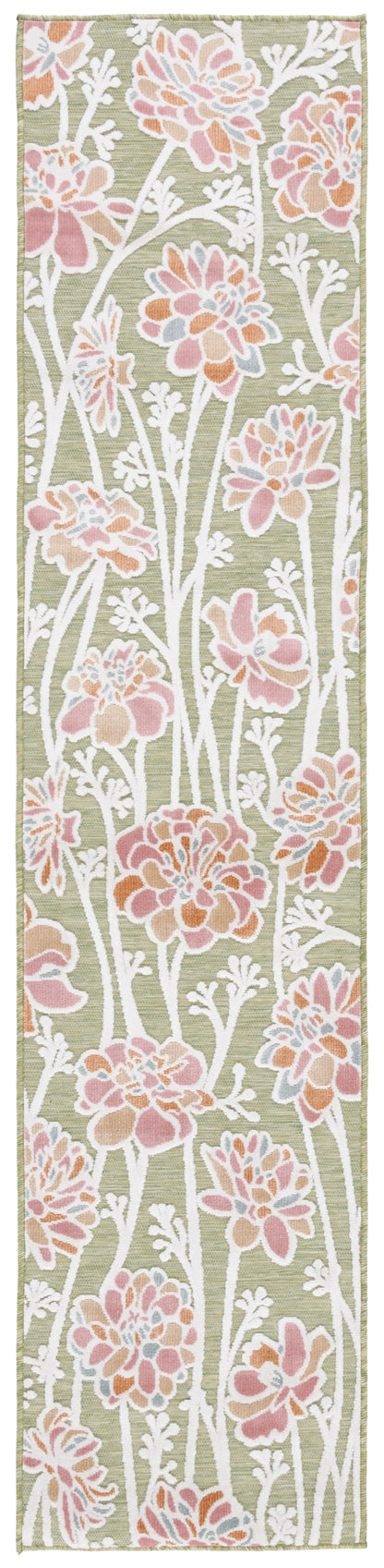 Safavieh Cabana Cbn486Y Green/Pink Area Rug