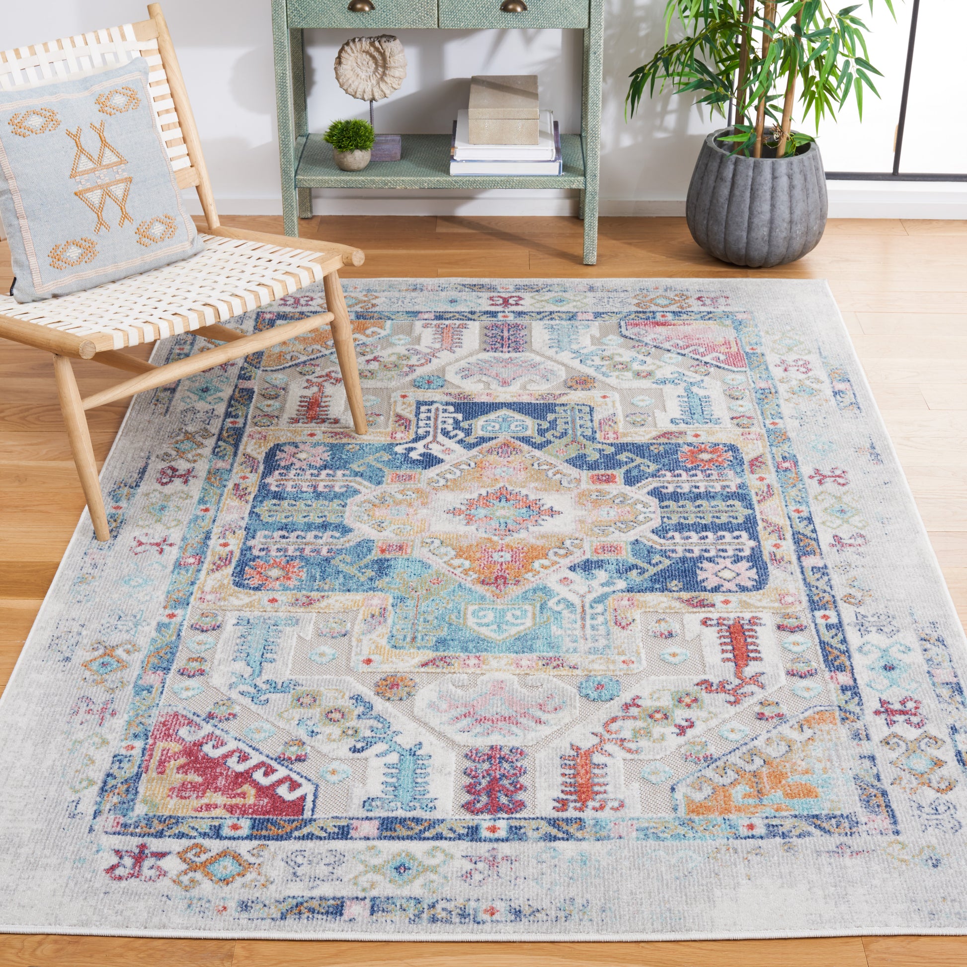 Safavieh Cabana Cbn521N Navy Aqua/Ivory Area Rug