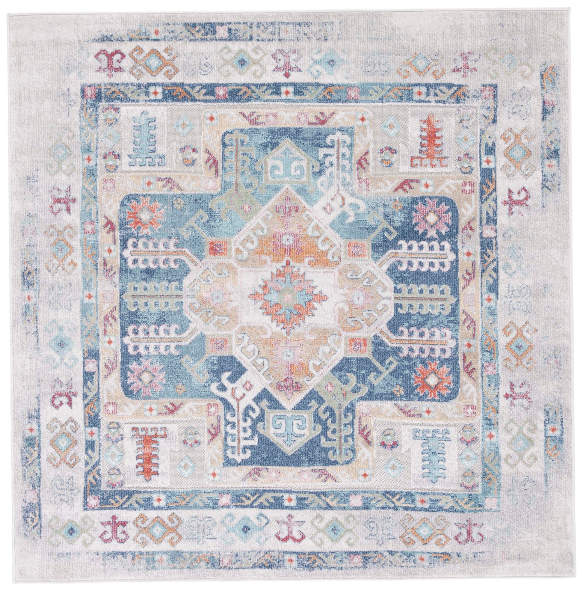 Safavieh Cabana Cbn521N Navy Aqua/Ivory Area Rug