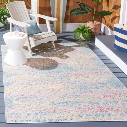 Safavieh Cabana Cbn533J Aqua/Pink Area Rug