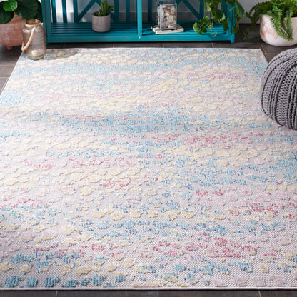 Safavieh Cabana Cbn533J Aqua/Pink Area Rug