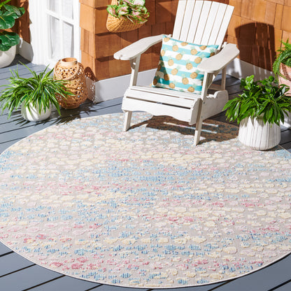 Safavieh Cabana Cbn533J Aqua/Pink Area Rug